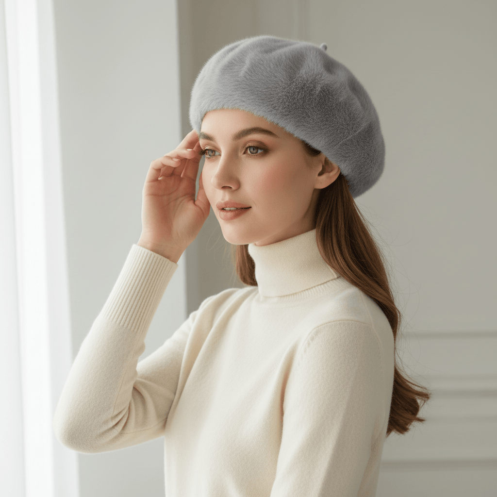 Béret Basque Femme Fourrure