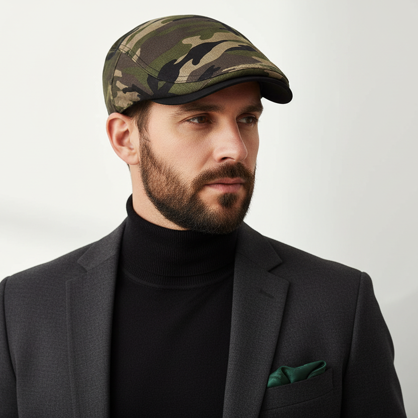 Béret Camouflage en Coton Réglable