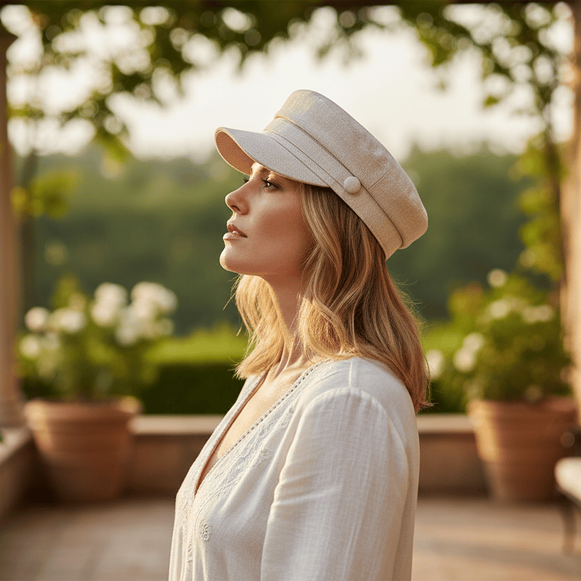 Béret Casquette Femme en Coton