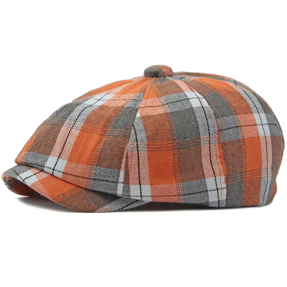 Béret Casquette Gavroche à Carreaux