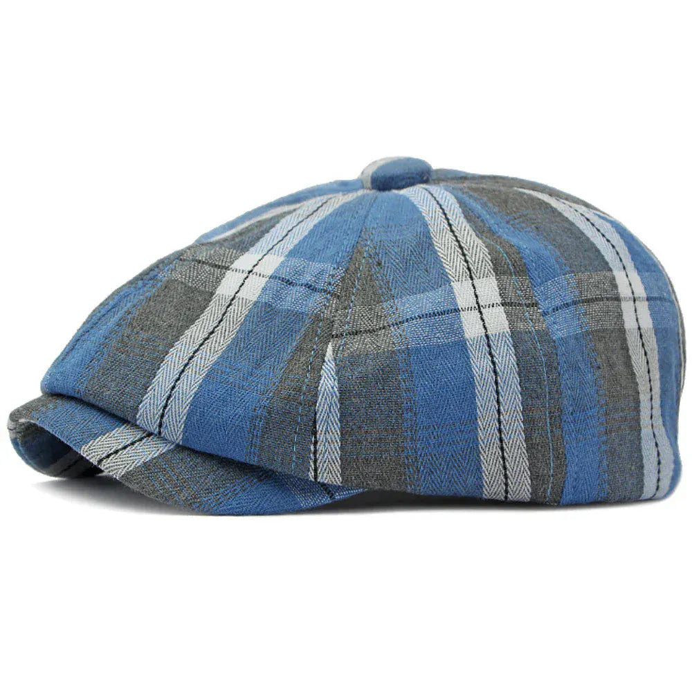 Béret Casquette Gavroche à Carreaux