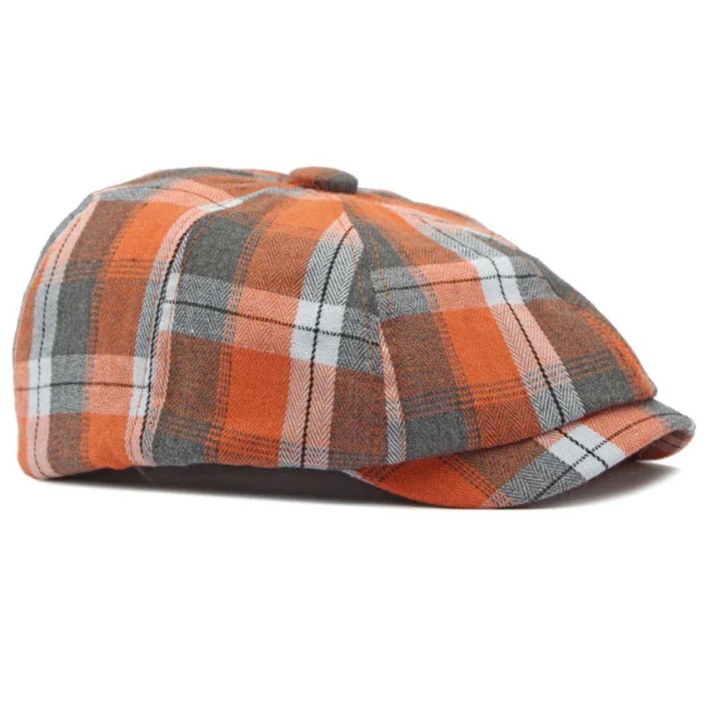 Béret Casquette Gavroche à Carreaux