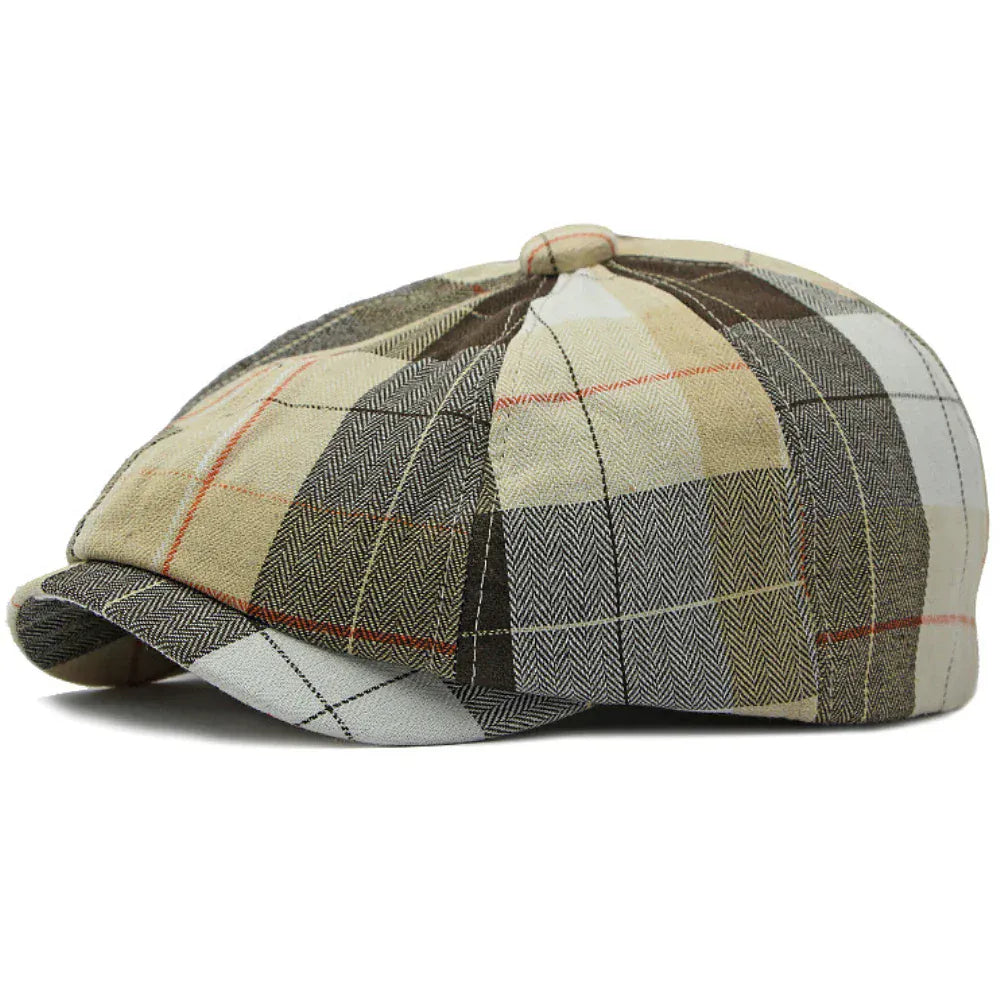Béret Casquette Gavroche à Carreaux