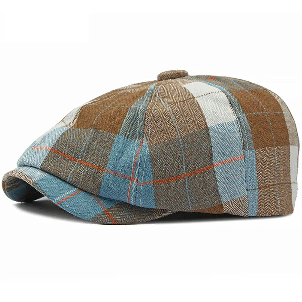 Béret Casquette Gavroche à Carreaux