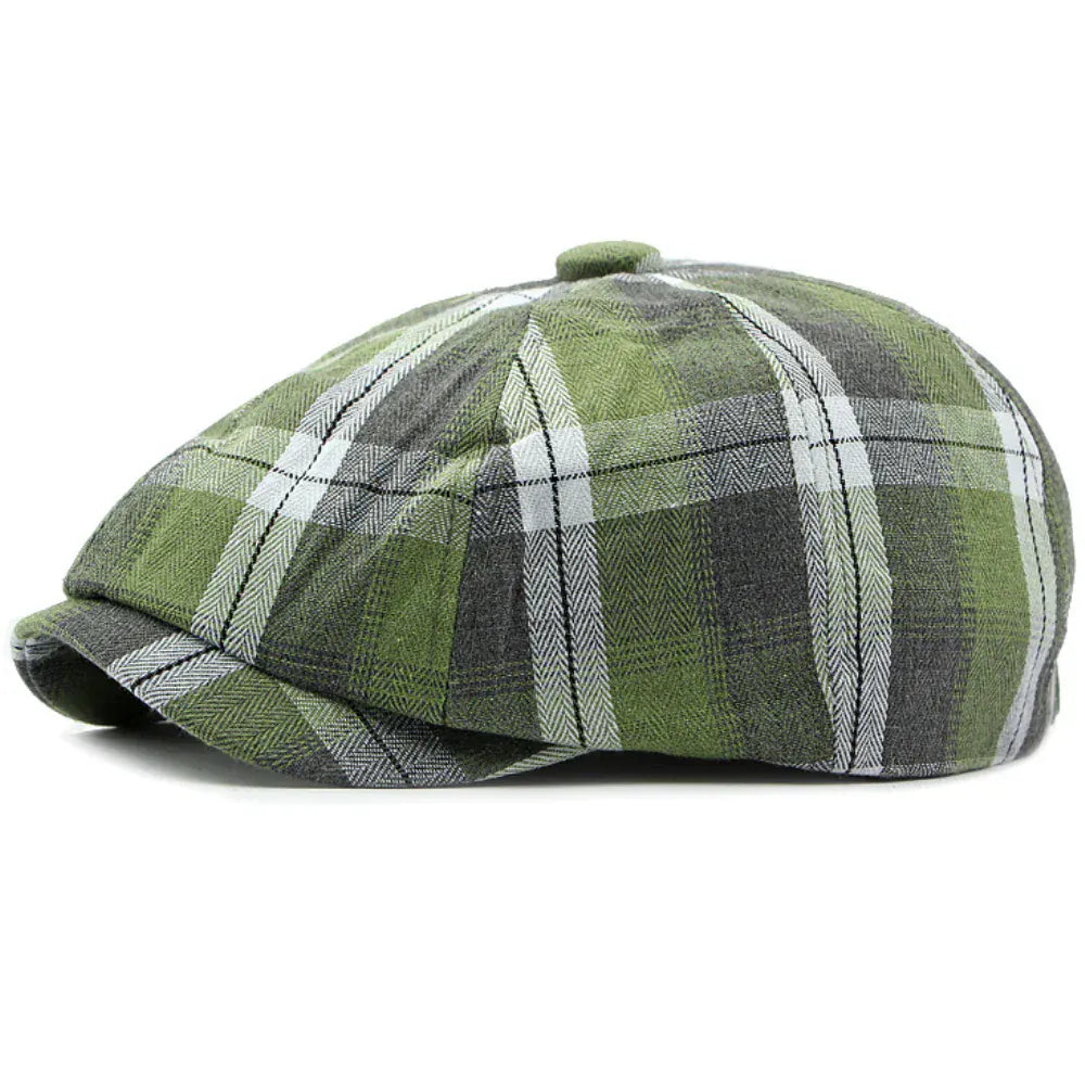 Béret Casquette Gavroche à Carreaux