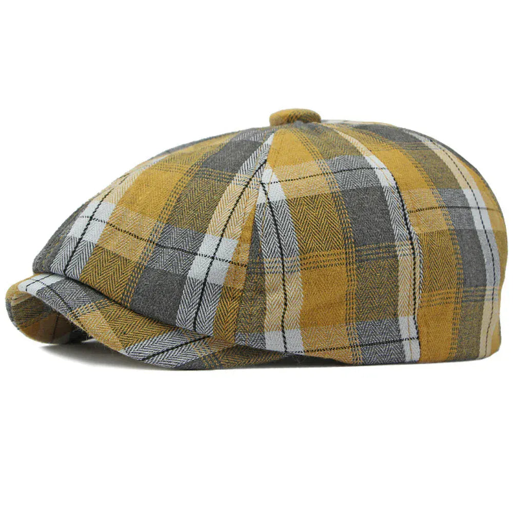 Béret Casquette Gavroche à Carreaux