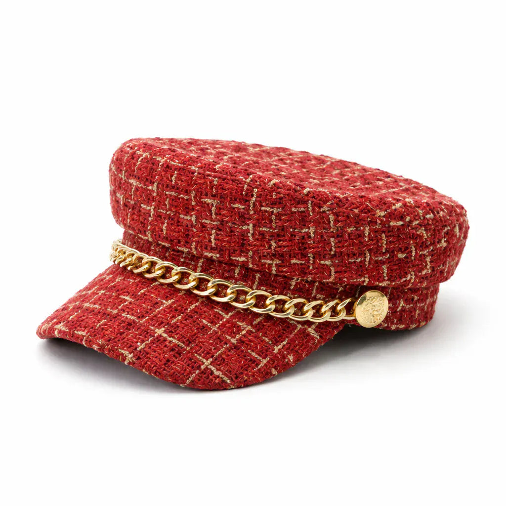 Béret Casquette Gavroche Femme à Chaine