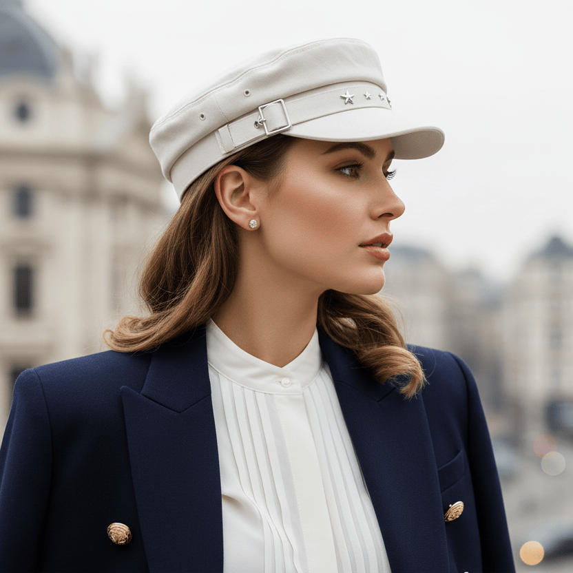 Béret Casquette Gavroche Femme Étoile Luxe