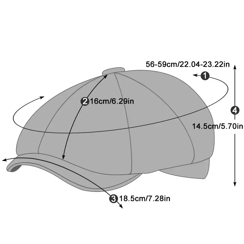 Béret Casquette Gavroche Multicolor