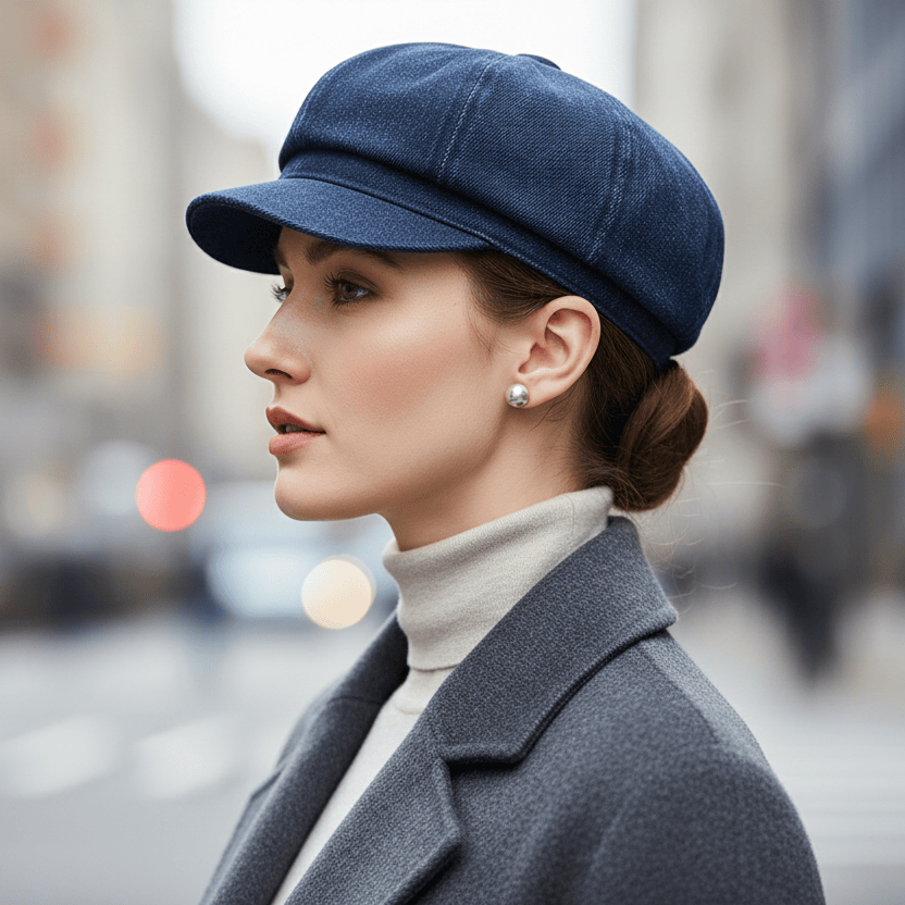 Béret Casquette Gavroche Unisexe Denim