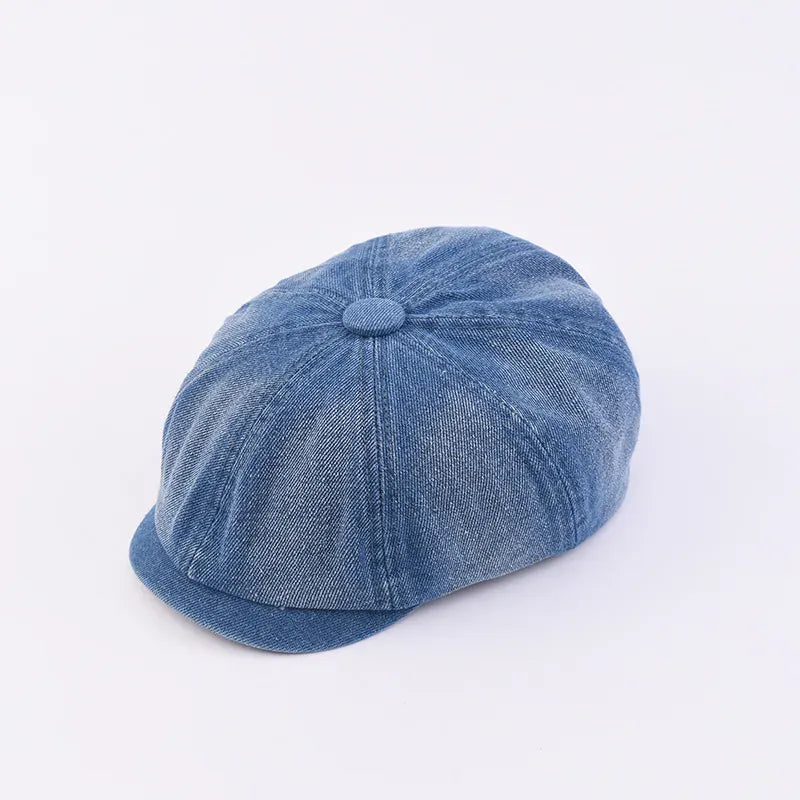 Béret Casquette Gavroche Unisexe Denim