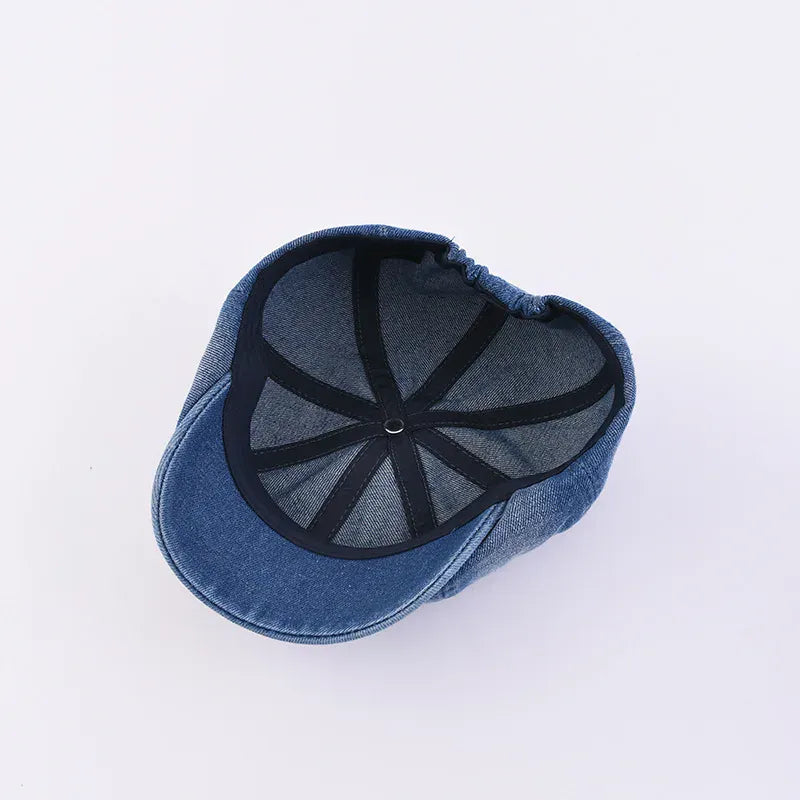 Béret Casquette Gavroche Unisexe Denim