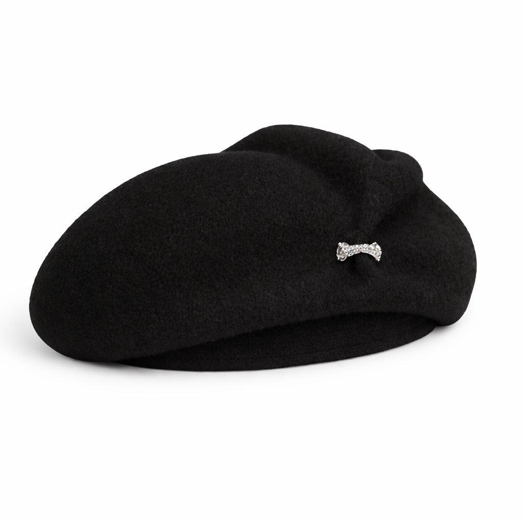 Béret Femme Raffiné avec Broche