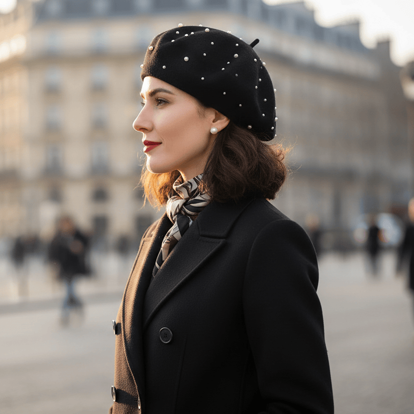 Béret Femme Scintillant Luxe