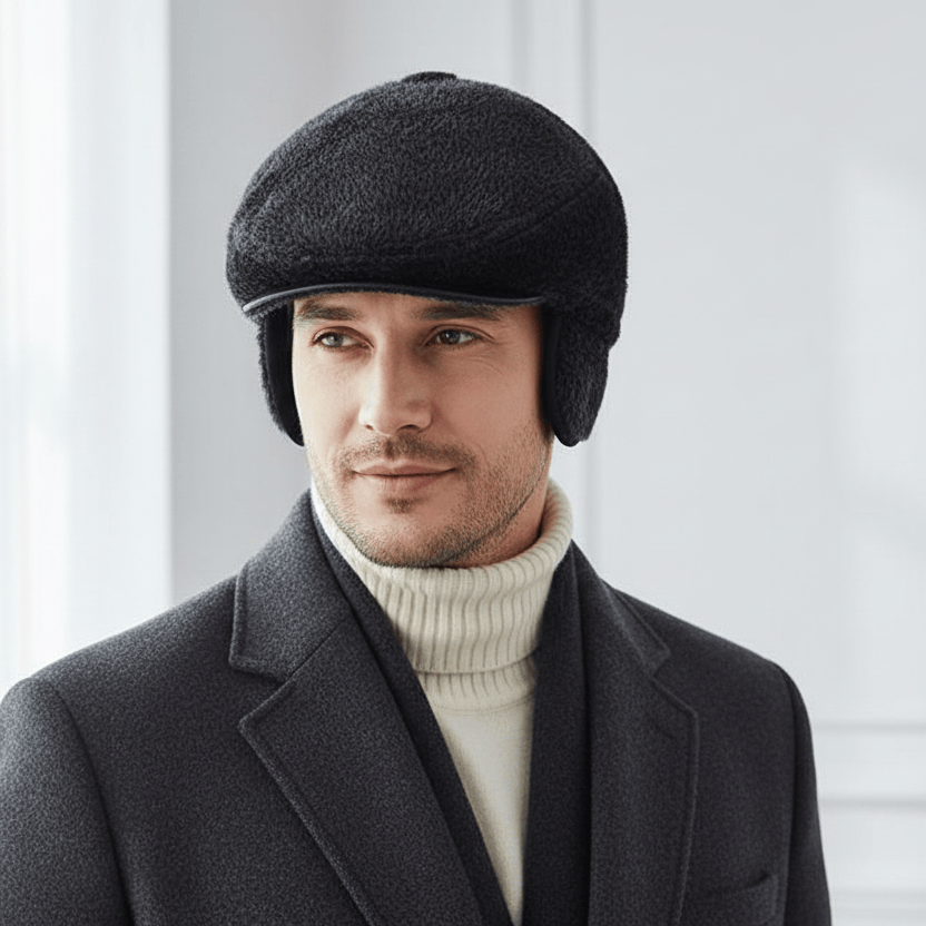 Béret Fourrure Homme Cache Oreille