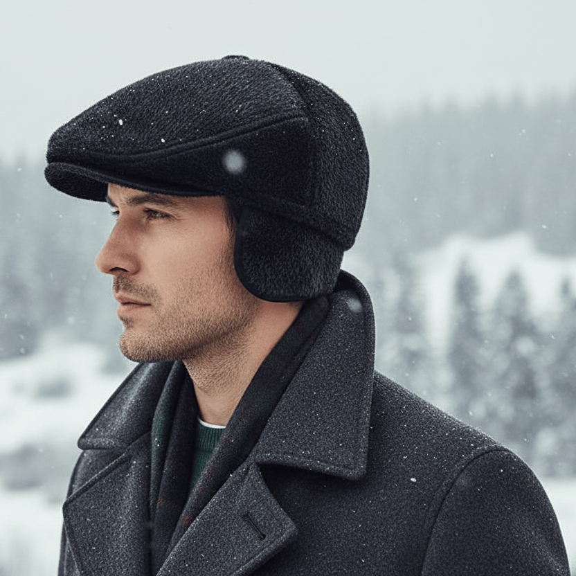 Béret Fourrure Homme Cache Oreille