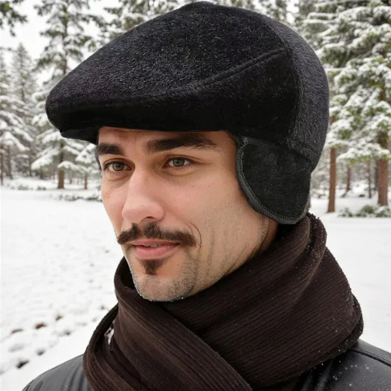 Béret Fourrure Homme Cache Oreille