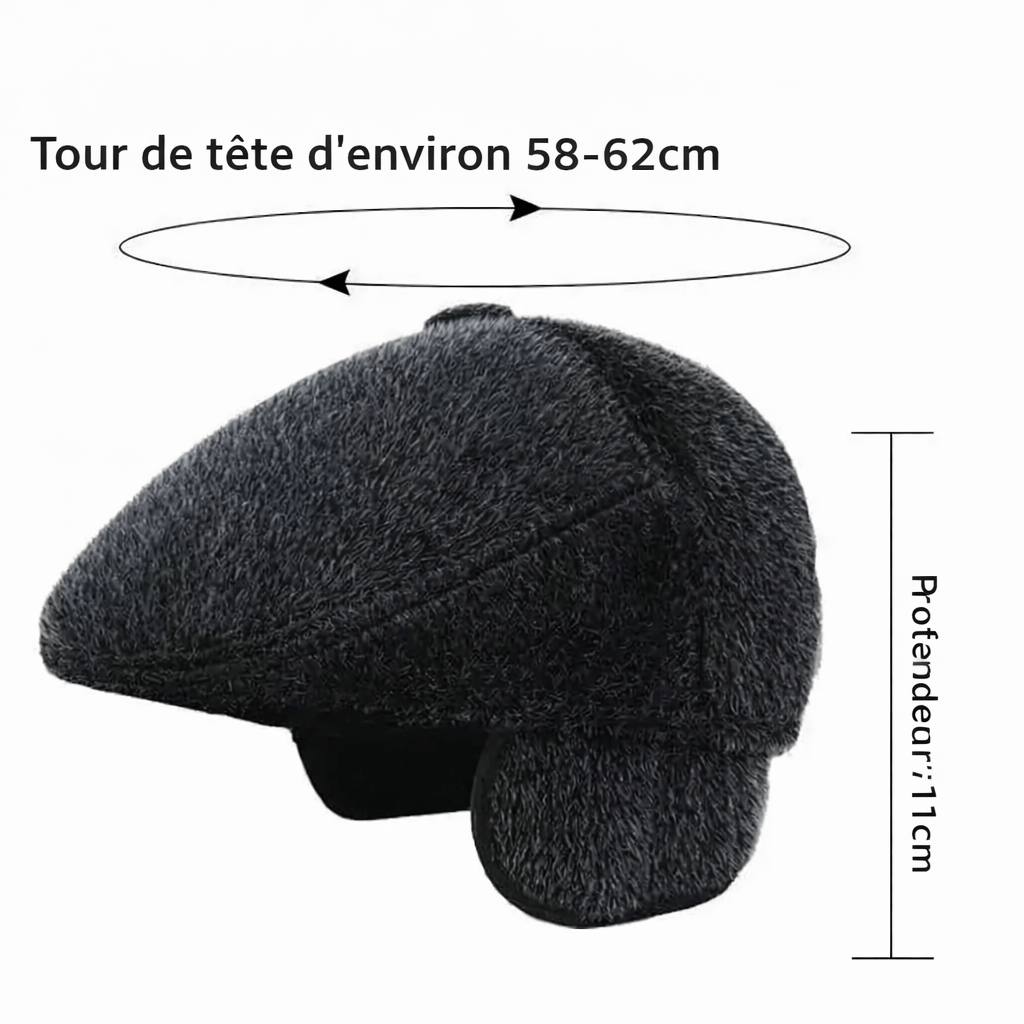Béret Fourrure Homme Cache Oreille