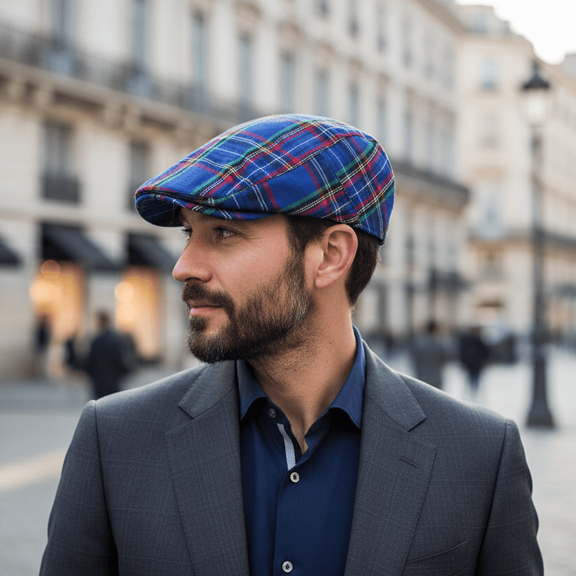 Béret Homme à Carreaux