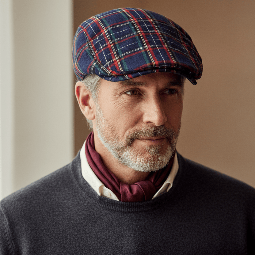 Béret Homme à Carreaux