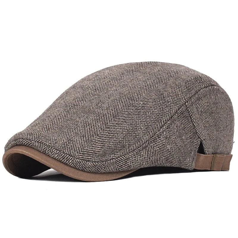 Béret Homme Chevron avec Sangle Ajustable