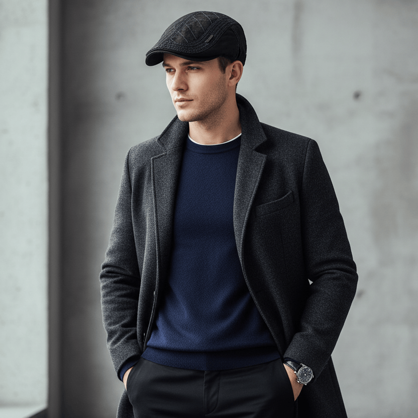 Béret Homme en Coton Matelassé