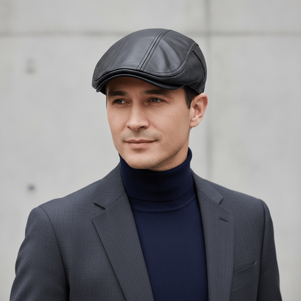 Béret Homme en Cuir