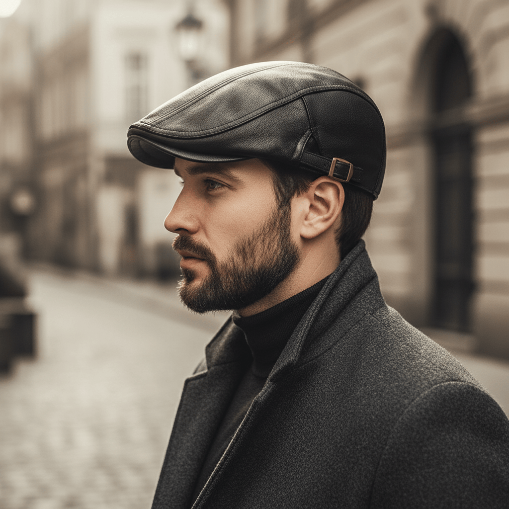 Béret Homme en Cuir