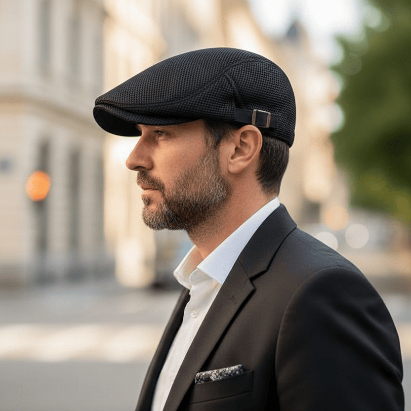 Béret Homme en Tissu Aéré Réglable