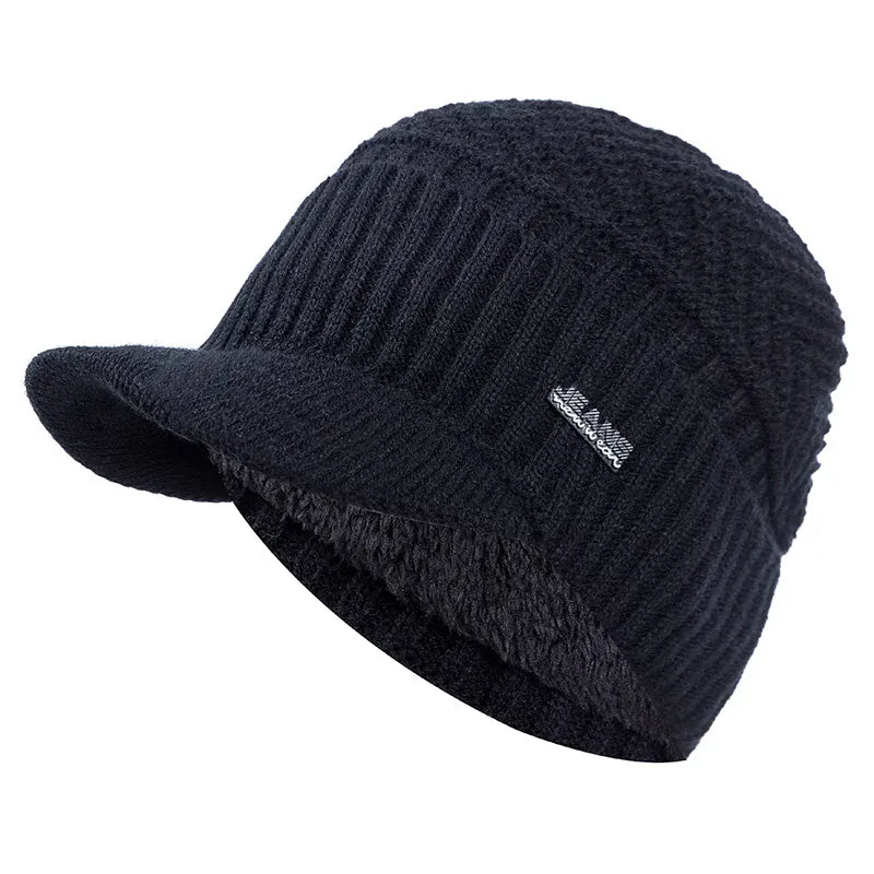 Bonnet Casquette Tricoté Polaire
