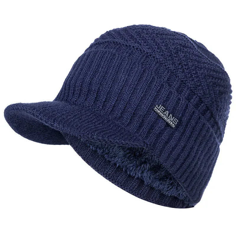 Bonnet Casquette Tricoté Polaire