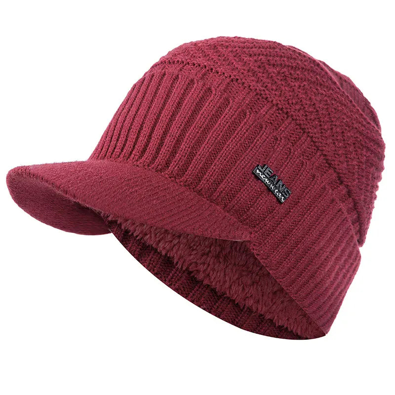 Bonnet Casquette Tricoté Polaire