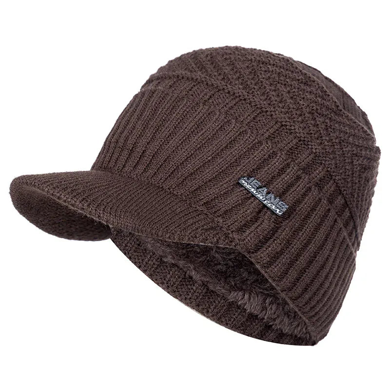 Bonnet Casquette Tricoté Polaire