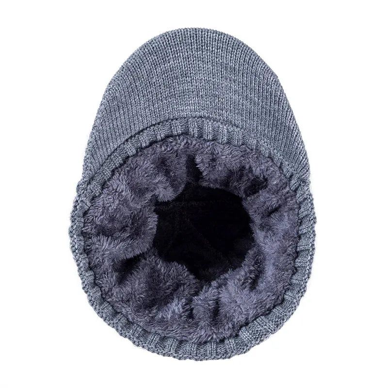 Bonnet Casquette Tricoté Polaire