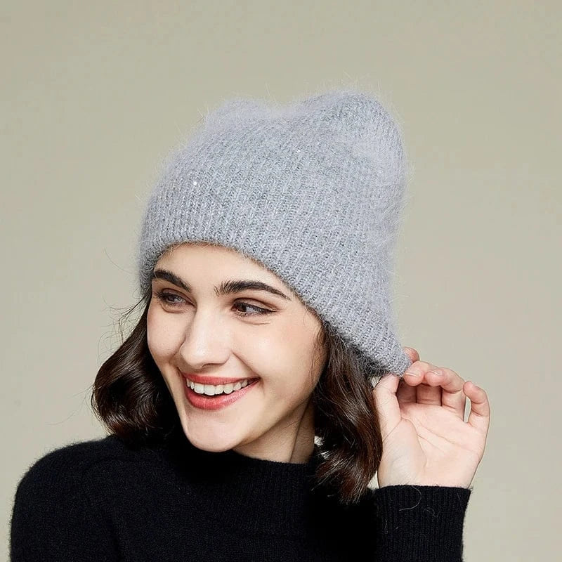 Bonnet Femme en Cachemire Doux