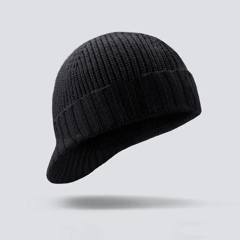 Bonnet Femme Hiver en Laine Doux avec Visière