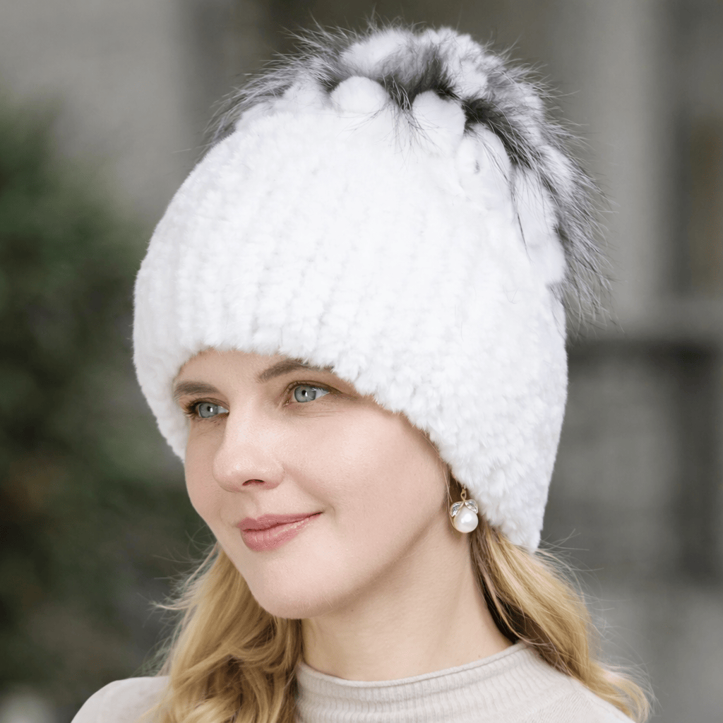 Bonnet Femme Luxe en Fausse Fourrure