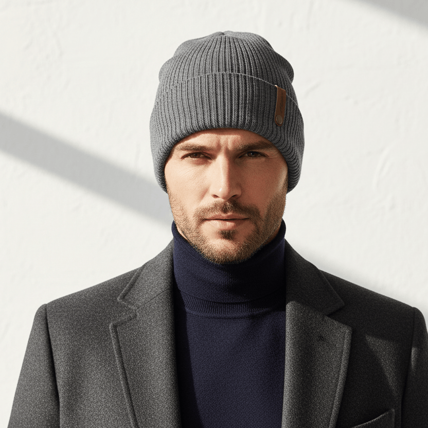 Bonnet Long en Maille Côtelée