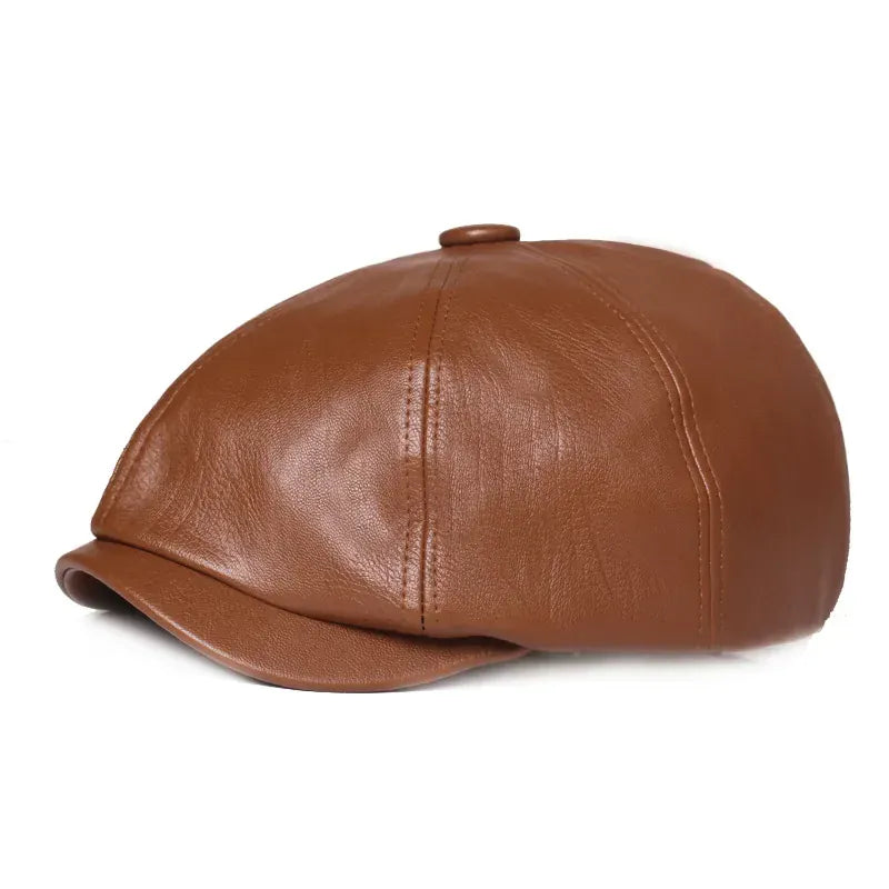 Casquette Gavroche Cuir Authentique