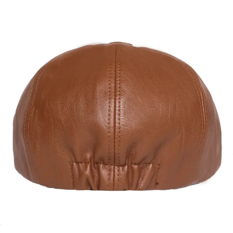 Casquette Gavroche Cuir Authentique
