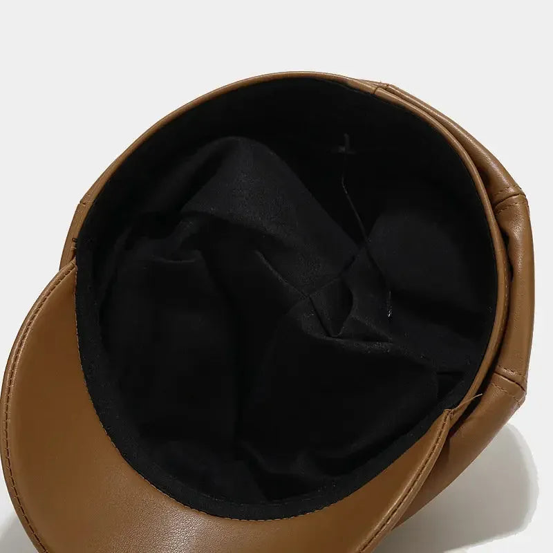 Casquette Gavroche Femme en Cuir