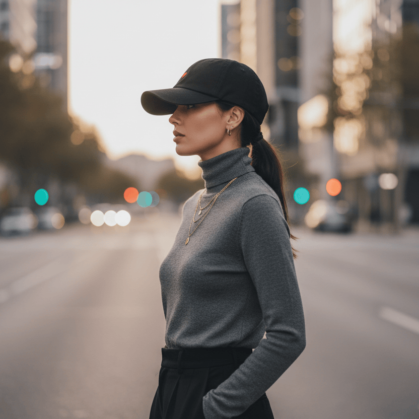 Casquette Minimaliste avec Cœur Brodé