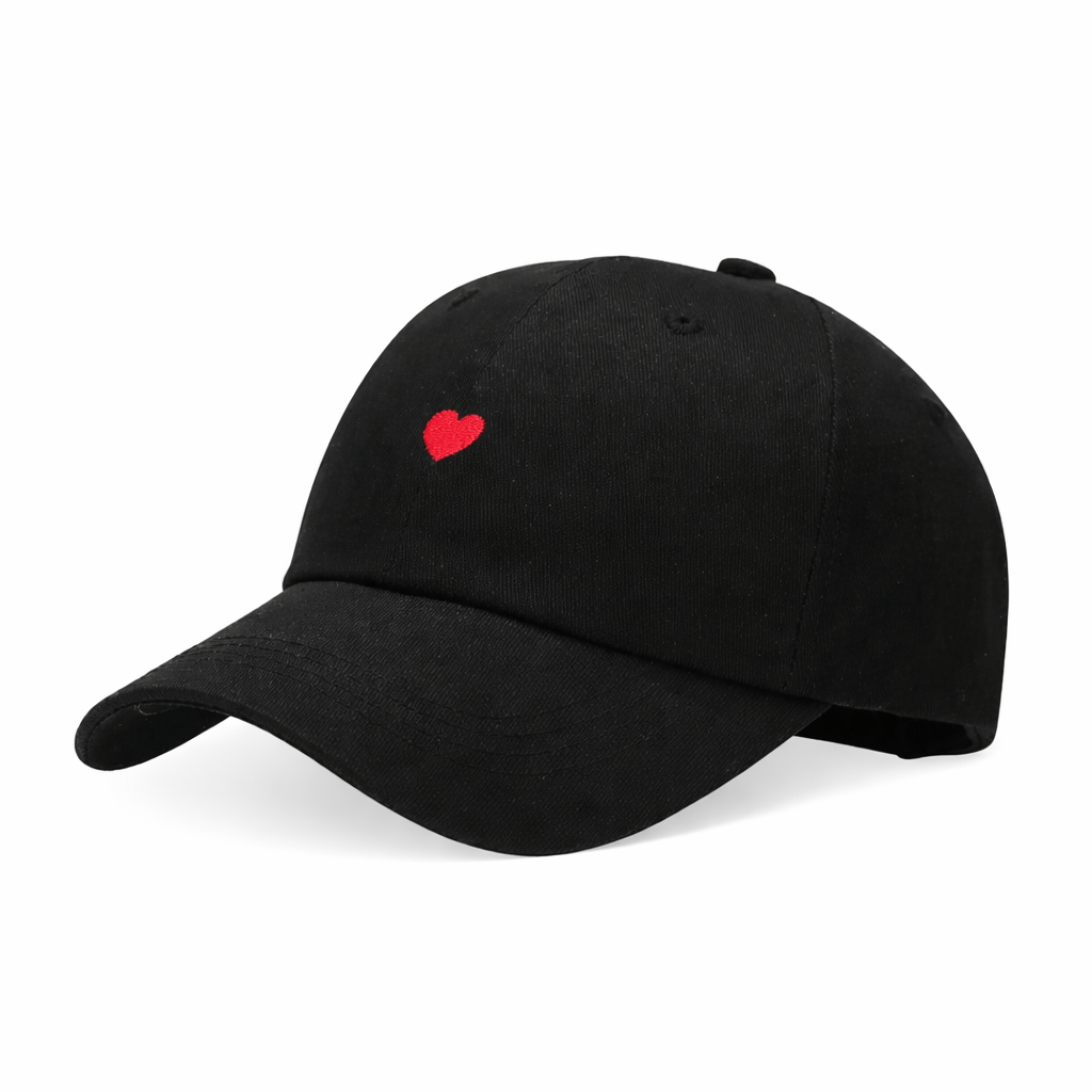Casquette Minimaliste avec Cœur Brodé