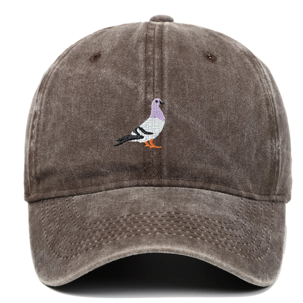 Casquette Vintage Brodée Oiseau