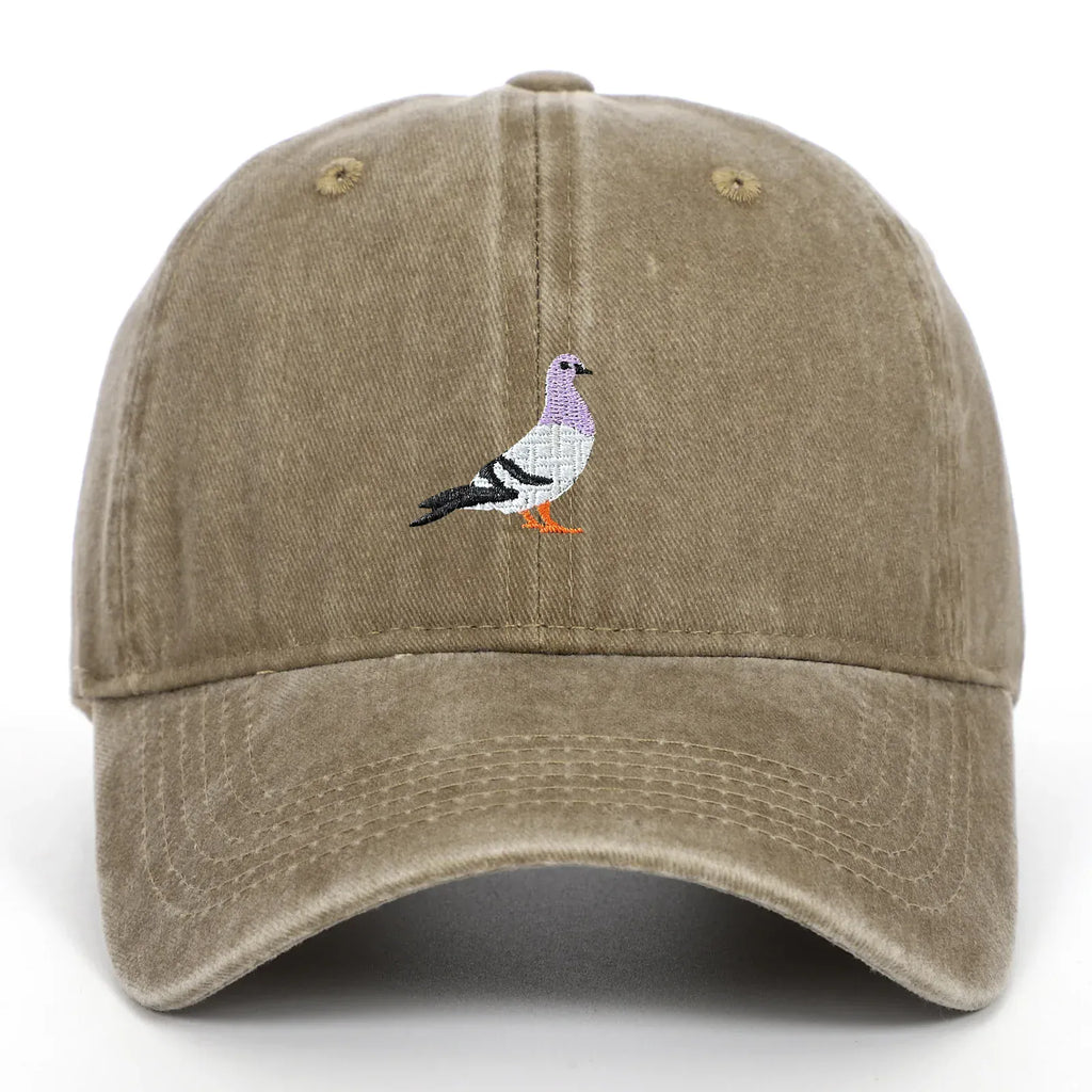 Casquette Vintage Brodée Oiseau