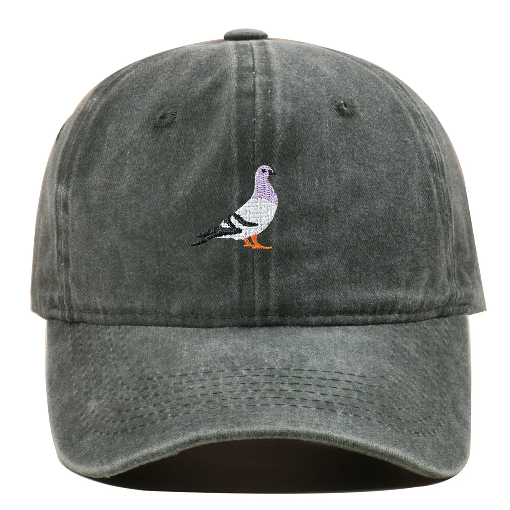 Casquette Vintage Brodée Oiseau
