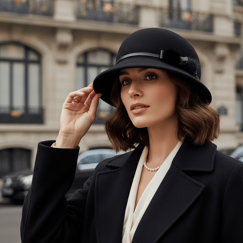 Chapeau Cloche Melon Femme Laine