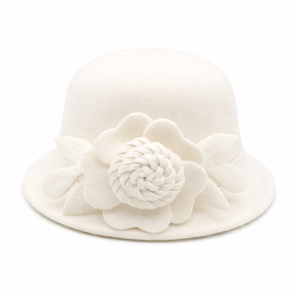 Chapeau Cloche Melon Femme Noir et Blanc