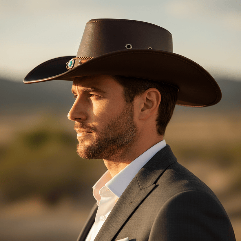 Chapeau Cowboy Cuir Western
