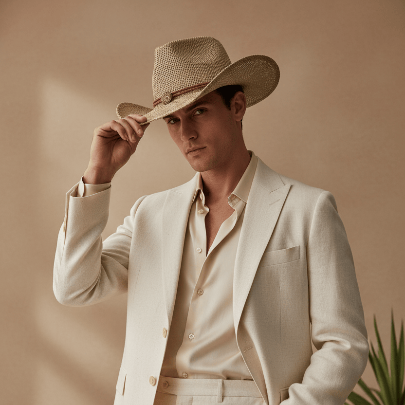 Chapeau Cowboy en Paille Estival